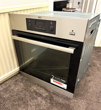 AEG BES351010M SteamBake 60cm Built In Single Electric Fan Oven Stainless Steel