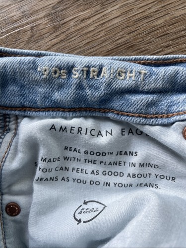 American Eagle Outfitters 90’s Baggy Women's Jeans Size 2 Regular Light Wash - Picture 6 of 10