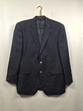 Lauren Ralph Lauren Navy Blue Blazer 42R 100 Wool Gold Buttons Sport Coat Macy'