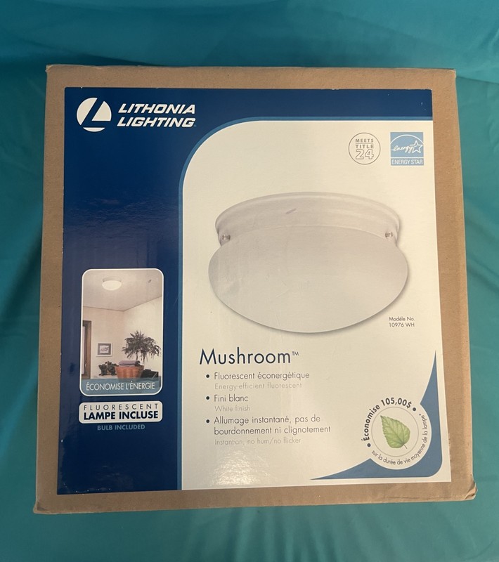 Lithonia Lighting Mushroom Fluorescent Light 10976 WH (NEW)