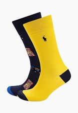 Polo Ralph Lauren Men's Trouser Socks Beach Polo Bear 2-Pairs