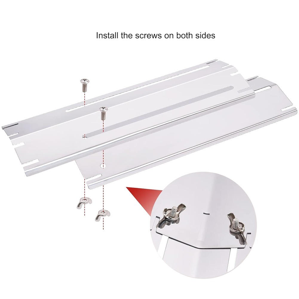 3Pcs Stainless for Steel Heat Shield Plates for Gas Grill Replacement Parts