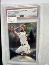 Bryce Harper 2016 Bowman Platinum Black 1/1 PSA 9