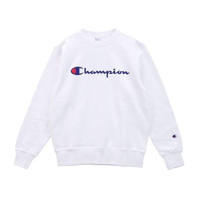 Champion Men's White Powerblend Graphic Sweatshirt Champion Men's White Powerblend Graphic Sweatshirt