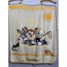 Vintage Looney Tunes Baby Blanket Providencia Plush Bugs Taz Tweety Sylvester