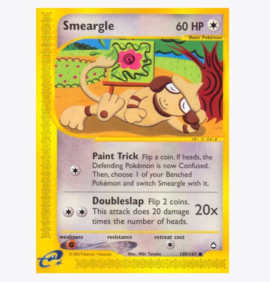 Pokemon 2002 Aquapolis Smeargle #109/147