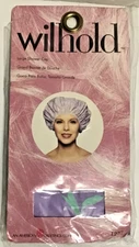 Wilhold Bouffant Shower Cap Splash cap Nylon Eyelet Pink #1230 New Old Stock USA
