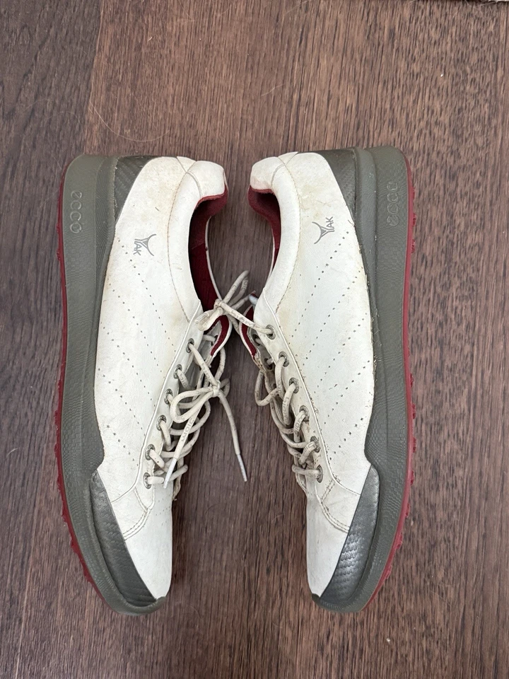 Ecco Biom Hybrid Golf Shoes Men's 10 44 WhiteYak Leather Spikeless Sneakers - Image 2 of 4