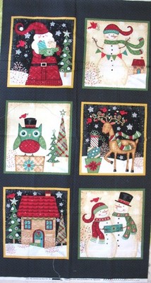 Holly Jolly Christmas FABRIC PANEL 24x44'' by Sharla Fultz STUDIO E #4747 cotton