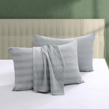 100 Egyptian Cotton Pillow Protectors Set of 2, 600 Thread Count King Size Bed
