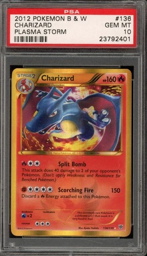 Pokemon Charizard Plasma Storm Holo Secret Rare #136 PSA 10 Gem Mint