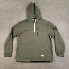 CPO Provisions Anorak Jacket Mens Large Green Half Zip Hoodie Pullover Side Zip