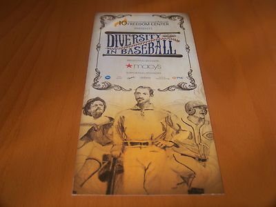 DIVERSITY IN BASEBALL EXHIBIT CINCINNATI, OH 2015 4'' X 9'' 4X9 PROMO INFO CARD