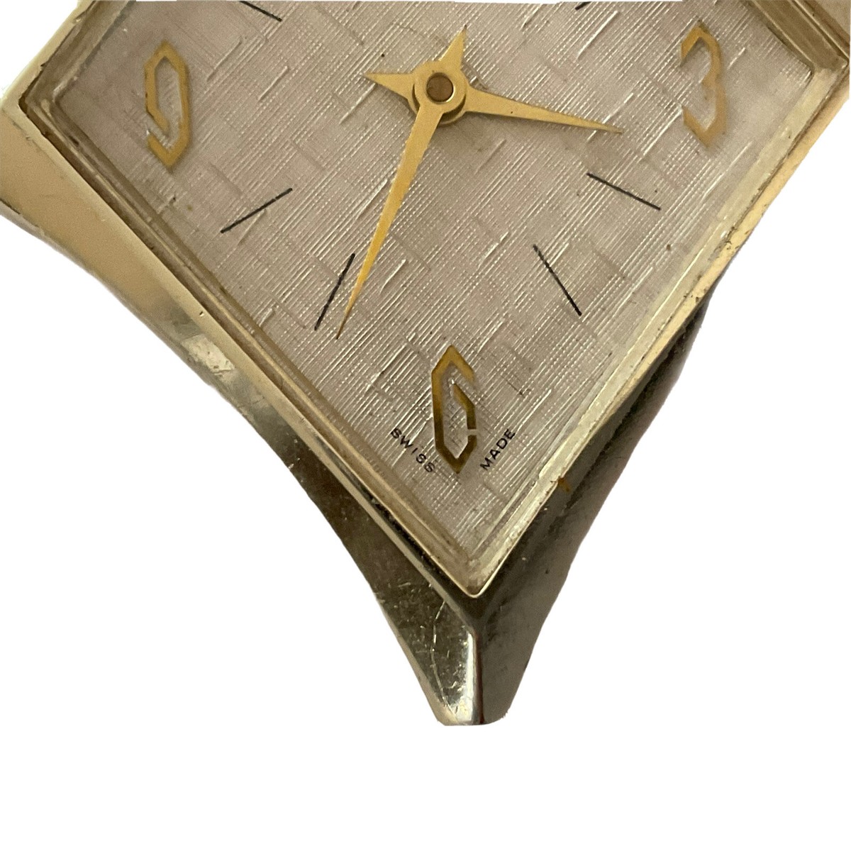 Vintage Landau Pendant Watch Wind Up Diamond Shaped Goldtone 