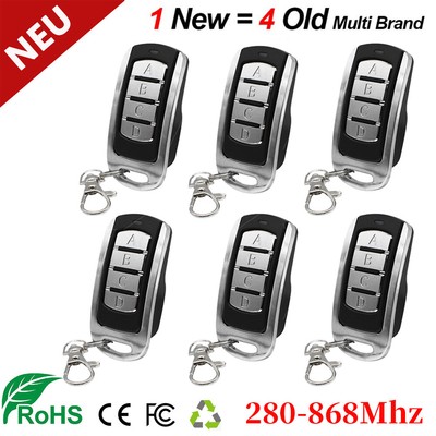 6X 280-868MHZ Multi-frequency Universal Gate Door Clone Cloning Remote Control