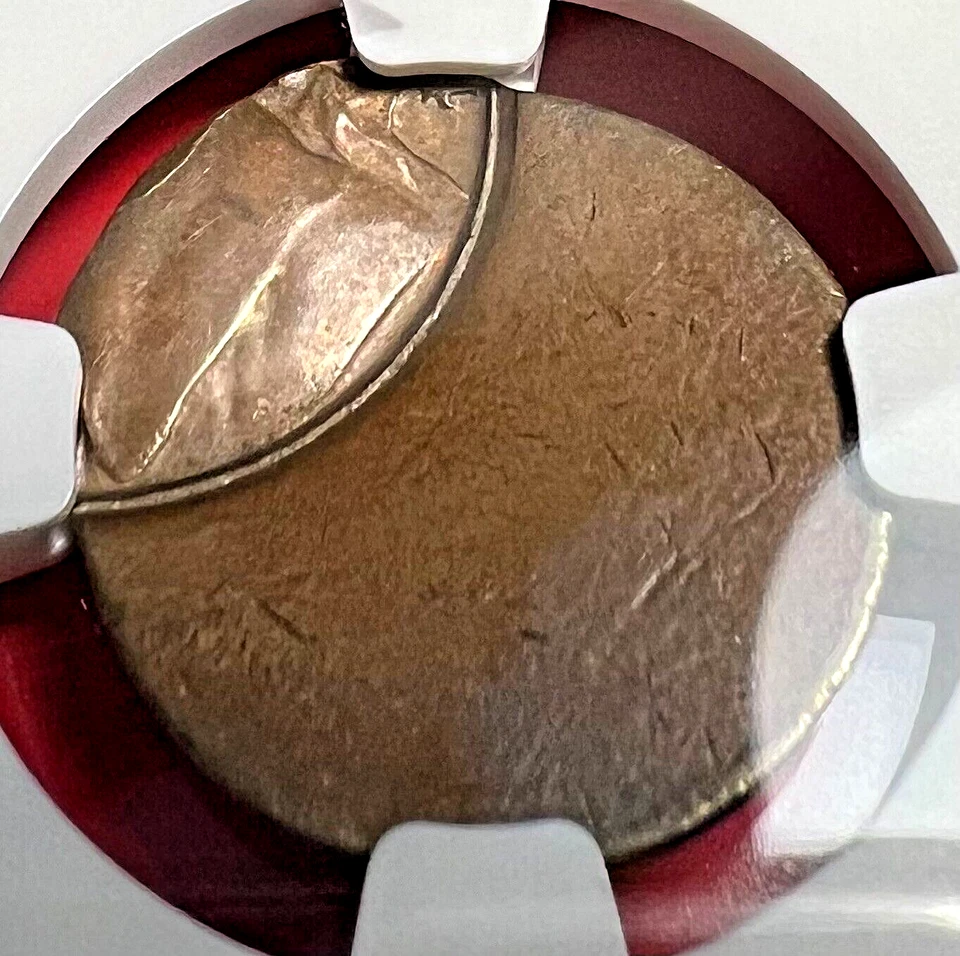 1964 NICKEL OFF CENTER ON CENT PLANCHET MULTI-ERROR! NGC MS-63 BN - Image 2 of 3