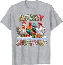 Christmas Chicken Funny Christmas Lights Design Unisex T-Shirt