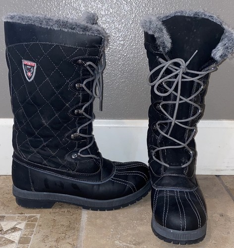 Gray Camille Quilted Insulated Lace Up 