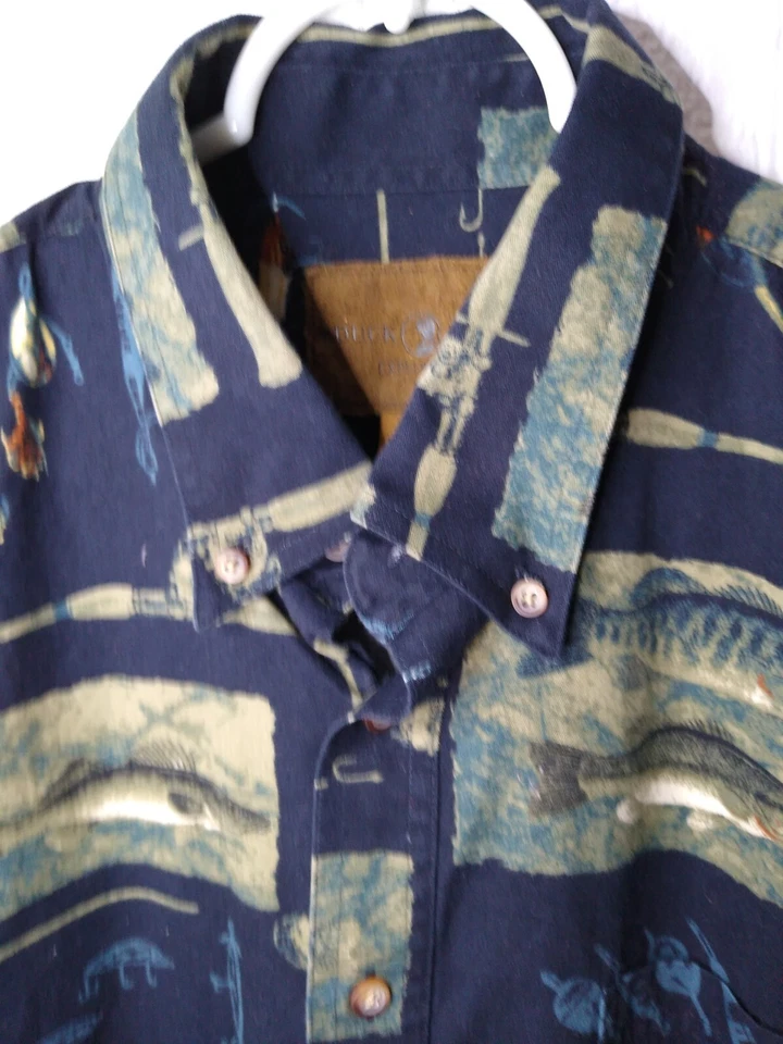 Camisa Duck Head Expedition para Hombres XL Botón Delantero Manga Larga Pesca Algodón Foto 4 de 4