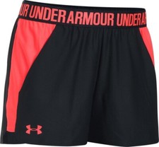 Under Armour Women's Play Up Short 2.0, Black/Marathon Red, XXS