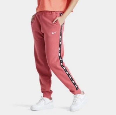 nike jogger logo tape pink