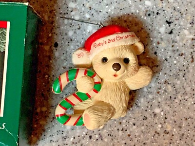Vintage 1989 Hallmark Keepsake Baby's Second Christmas Ornament