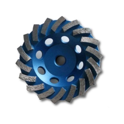 4.5'' Spiral Turbo Diamond Cup Grinding Wheel, Grit 30~40 For Concrete