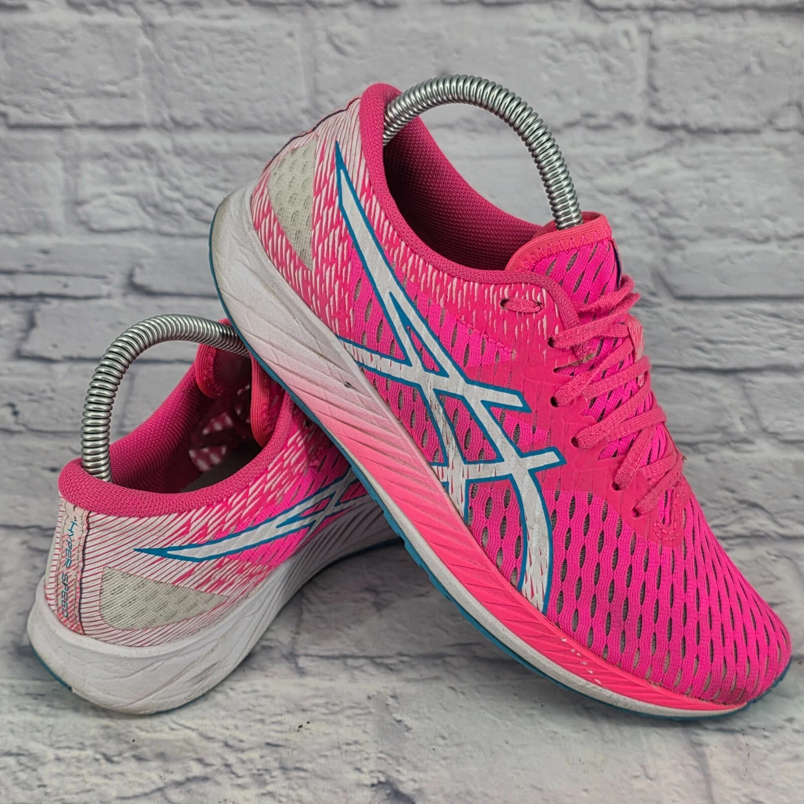 Scarpa da corsa donna Asics Hyper Speed rosa bianca taglia 7 5 corsa leggera jogging corsa veloce
