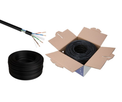 CAT6 Plenum UTP 1000FT Networking Cable CMP 23 AWG 550MHz Solid Bulk Wire Black