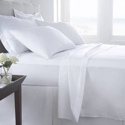 HOTELQUALITÄT WEISS 220 FADEN ÄGYPTISCH 100 % BAUMWOLLE EINZELN FLACH XL BLATT 70X108''