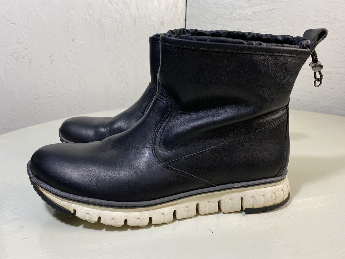 Cole Haan Men Size 11 Black Leather Waterproof Boots Grand  display picture 2