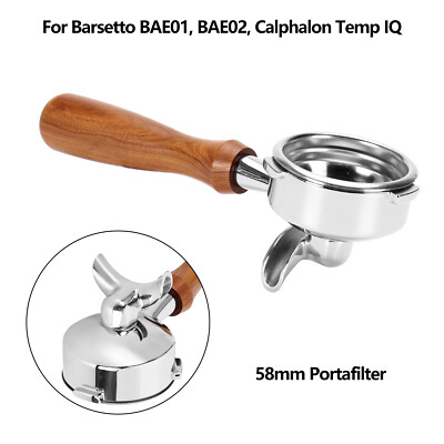 58mm Coffee Portafilter Wooden Handle with Filter Basket For Barsetto Bottomless