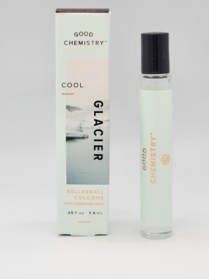 Good Chemistry Cool Glacier Rollerball Cologne w/ Essential Oils - New