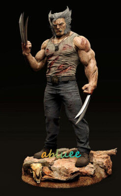 Wolverine 4 Heads 3 Hands Figures Unpainted GK Models 3D Printed Unassembled