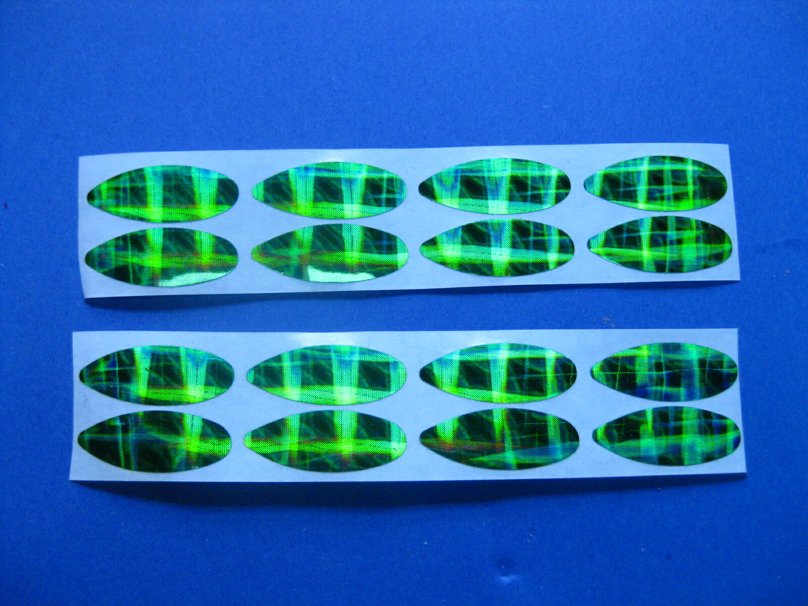 16 Green Hyper Prism 4 Willow Die Cut Lure Tape Holographic Blade