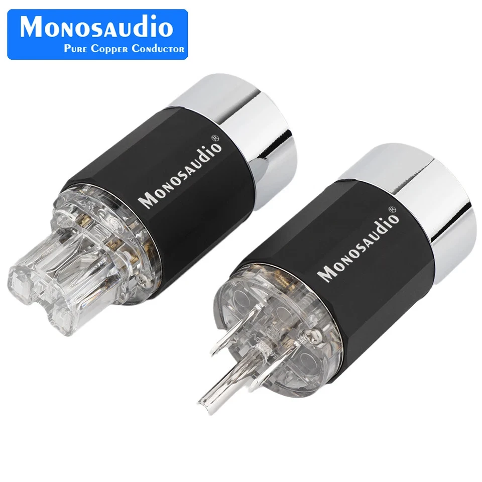 Monosaudio 4N Pure Copper US/EU AC Power Plug Power Connector HiFi Schuko Plug ~ - Image 4 of 4