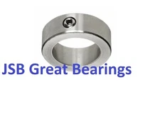 (Q.10) 1/4" shaft set screw solid steel collar stop zinc plated 1/4 inch collars