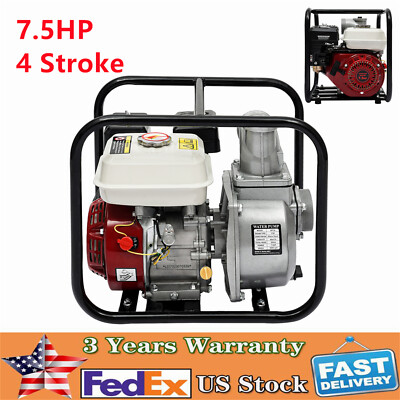 7.5HP 4 Stroke Gasoline Water Pump 3'' Portable Gas-Powered Semi-Trash Water Pump