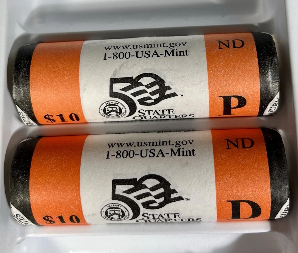 2006 P & D North & South Dakota Sealed Mint Quarter Rolls 160 Uncirculated Coins - Image 4 of 4