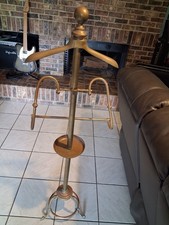 Valet Suite Wardrobe Hanger Butler Stand Brass Vintage