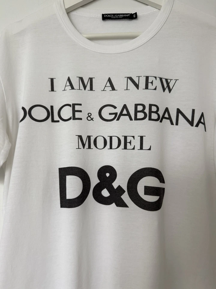 Camiseta Dolce & Gabbana Blanca Para Hombre Talla M Rara Hecha en Italia Foto 4 de 4