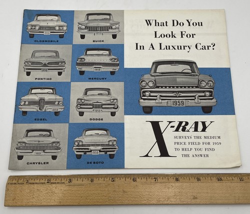Original 1959 Rambler Dealer Sales Brochure Ambassador X-Ray Survey Vintage