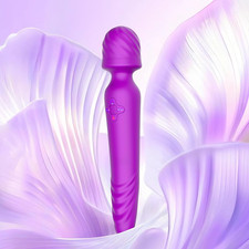 Handheld Massager Cordless, Waterproof USB Rechargeable with 20 Vibration Patter