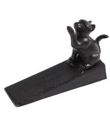 Cast Iron Cat Door Stopper,Decorative 15 5 9.5cm / 5.9 2 3.74 inches, Black