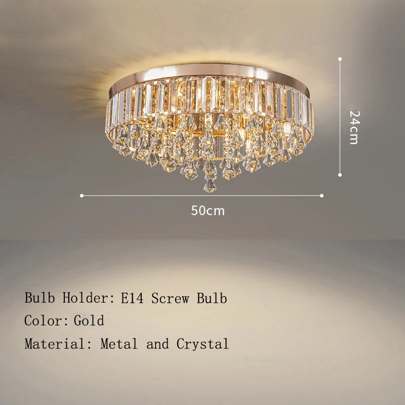 Modern Ceiling Lights Bedroom Crystal Ceiling Lighting Home Kitchen Ceiling Lamp - Image 3 of 4