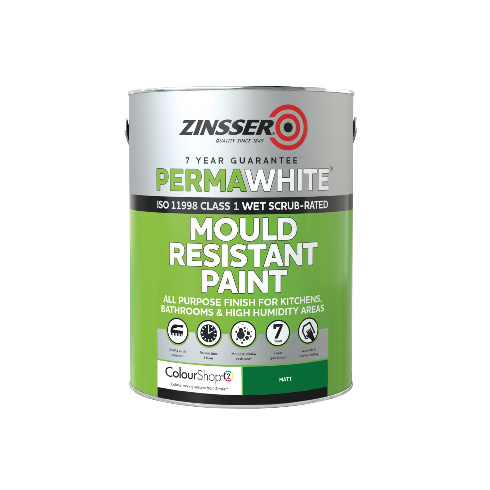 ZINSSER PERMA WHITE INTERIOR MATT 2.5L - Image 2