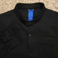 Kit And Ace Black Mens S Long Sleeve Button Stretch Shirt