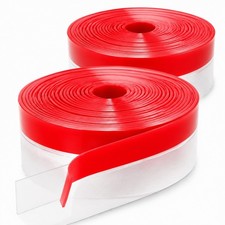 Brandzini Clear Weather Stripping Seal 35 millimeters, Clear,Transparent,Red