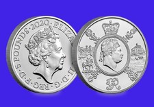 &pound;5 Coin. GEORGE III  ANNIVERSARY FIVE POUND BUNC COIN 2020.