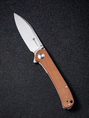 Sencut Scepter Flipper Brown Micarta Taschenmesser 9Cr18MoV Stahl Liner Lock